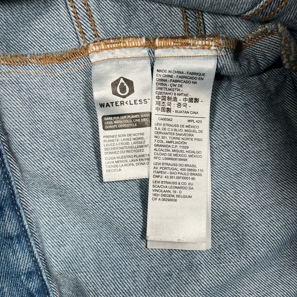 Levis Vintage Fit Hybrid Hooded Denim Trucker Hoodie Jean Jacket Mens XL - Picture 7 of 9